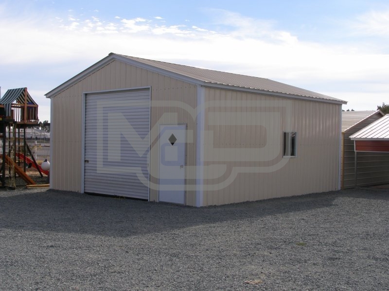 Steel Garage | Vertical Roof | 20W x 26L x 10H | Workshop Steel Garage | Vertical Roof | 20W x 26L x 10H | Workshop