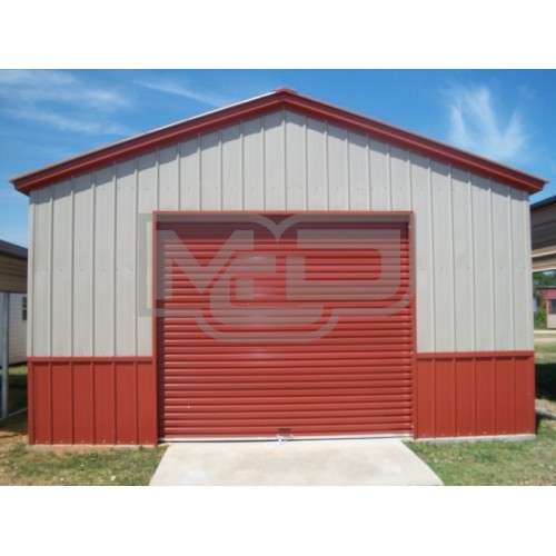 Deluxe All Vertical Garage | Vertical Roof | 18W x 21L x 9H | 1-Car Garage