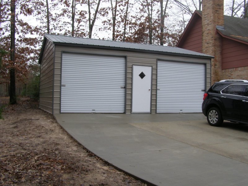 Side Entry Garage | Vertical Roof | 22W x 26L x 9H | 2-Car