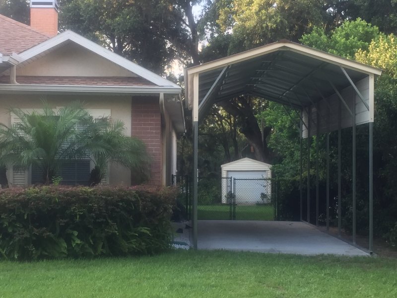 Carport Vertical Roof 12w X 31l X 12h Metal Rv Carport Cover
