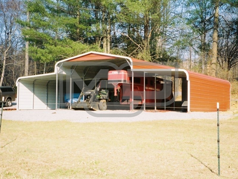 Metal Barn Equipment Shelter | Regular Roof | 44W x 26L x 9L Metal Barn Equipment Shelter | Regular Roof | 44W x 26L x 9L