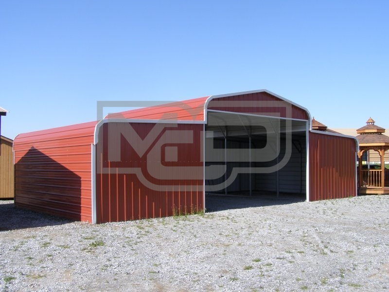 Steel Barn Shelter | Regular Roof | 42W x 21L x 9H Steel Barn Shelter | Regular Roof | 42W x 21L x 9H