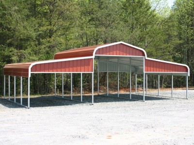 Metal Barn Shelter | Regular Roof | 36W x 21L x 10H | Metal Ag Shelter