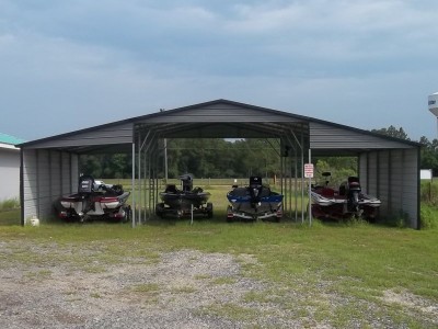 Metal Barn Shed | Boxed Eave Roof | 44W x 26L x 12H | Continuous Roof