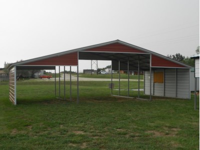 Metal Barn Shelter | Vertical Roof | 44W x 21L x 10H | Barn