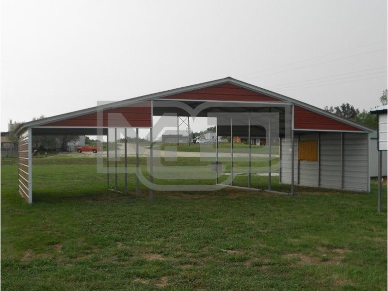 Metal Barn Shelter | Vertical Roof | 44W x 21L x 10H | Barn Metal Barn Shelter | Vertical Roof | 44W x 21L x 10H | Barn