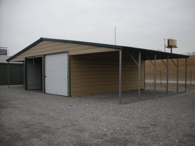 Metal Barn Building | Vertical Roof | 46W x 26L x 11H | Single Slope Roof