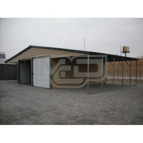 Metal Barn Building | Vertical Roof | 46W x 26L x 11H | Single Slope Roof