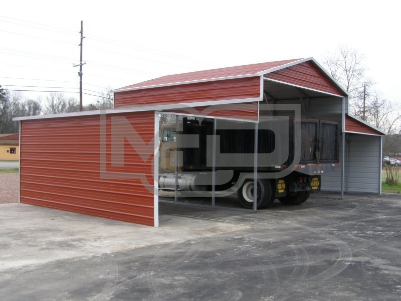 Metal Barn | Boxed Eave Roof | 42W x 21L x 12H | Raised Center Metal Barn | Boxed Eave Roof | 42W x 21L x 12H | Raised Center