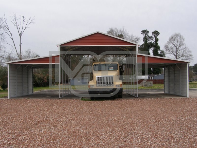 Metal Barn Shed | Boxed Eave Roof | 42W x 21L x 12H | Carolina Barn