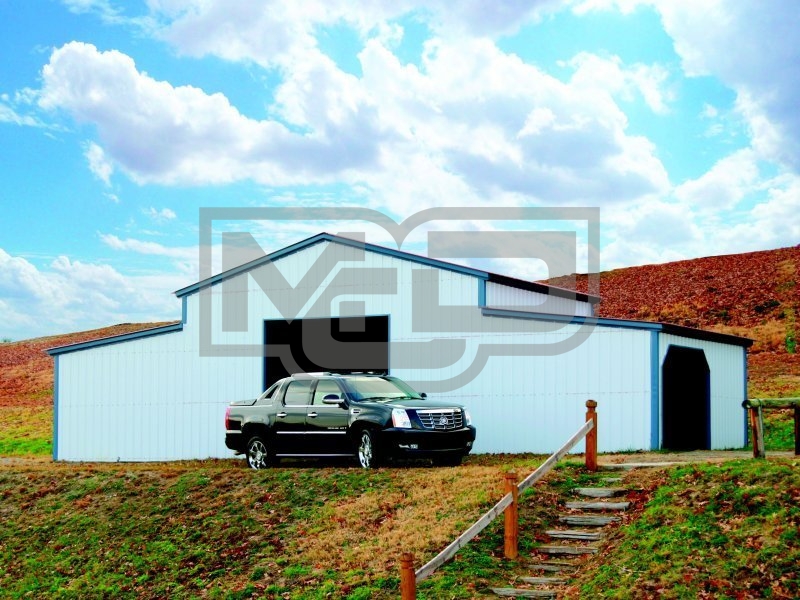 Carolina Steel Barn | Vertical Roof | 44W x 21L x 12H | Metal Barn