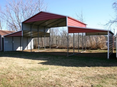 Metal Barn Building | Boxed Eave Roof | 46W x 21L x 12H | Carolina Barn