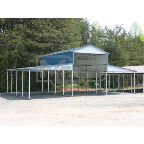 Metal Carolina Barn | Boxed Eave Roof | 36W x 21L x 12H | Barn Shelter