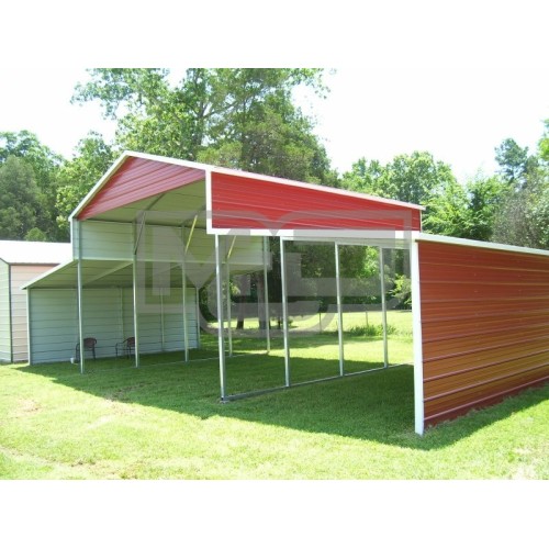Metal Barn | Boxed Eave Roof | 42W x 21L x 12H | Shelter