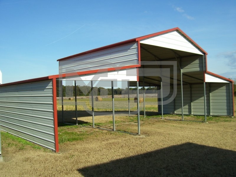 Metal Barn Structure | Boxed Eave Roof | 44W x 21L x 12H | Barn Shelter Metal Barn Structure | Boxed Eave Roof | 44W x 21L x 12H | Barn Shelter