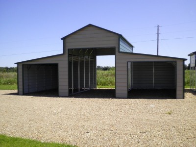 Metal Horse Barn | Boxed Eave Roof | 36W x 26L x 12H | Shed