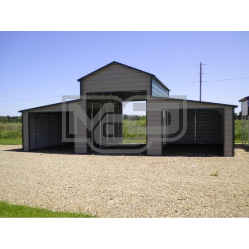 Metal Horse Barn | Boxed Eave Roof | 36W x 26L x 12H | Shed