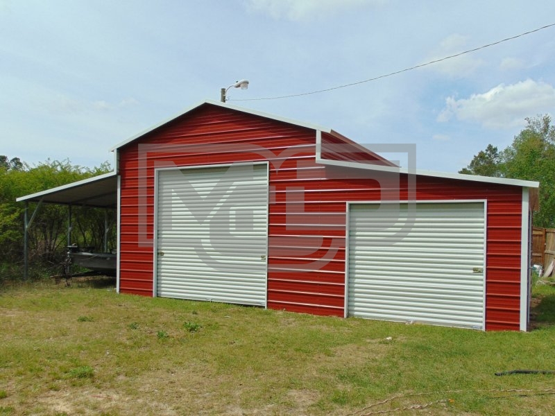 Metal Barn | Boxed Eave Roof | 42W x 26L x 12H | Raised Center Aisle Metal Barn | Boxed Eave Roof | 42W x 26L x 12H | Raised Center Aisle