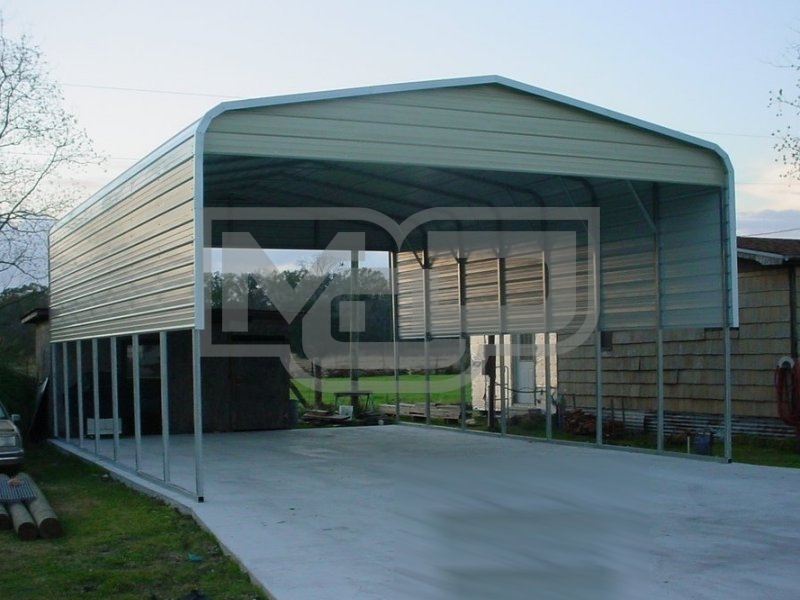 Carport | Regular Roof | 22W x 36L x 11H | 4 Panels | 2 Gables