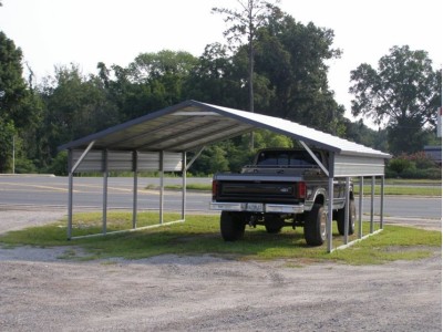 Carport | Boxed Eave Roof | 20W x 21L x 6H | 2 Panels