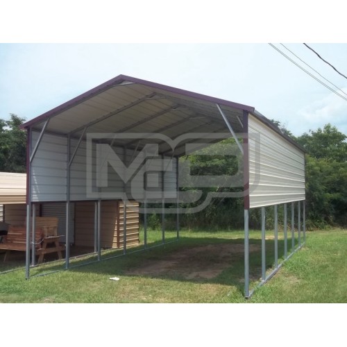 Carport | Boxed Eave Roof | 18W x 31L x 11H | RV Carport