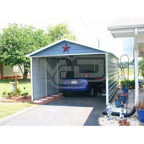 Carport | Boxed Eave Roof | 12W x 21L x 7H