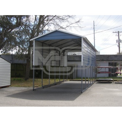 Carport | Boxed Eave Roof | 12W x 31L x 12H | 4 Panels | 2 Gables