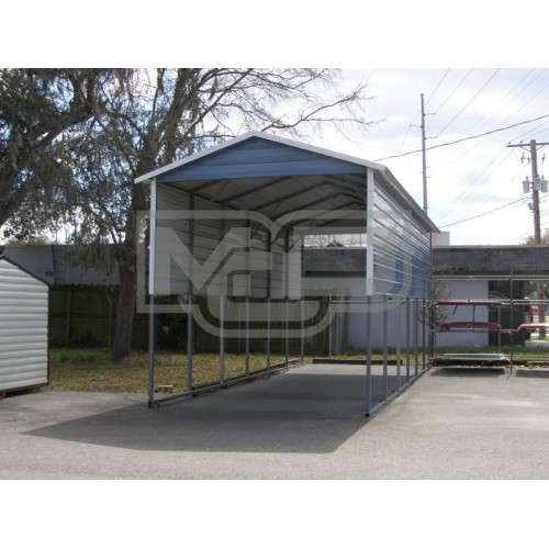 Carport | Boxed Eave Roof | 12W x 31L x 12H | 4 Panels | 2 Gables