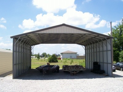 Carport | Vertical Roof | 30W x 36L x 12H Triple-Wide