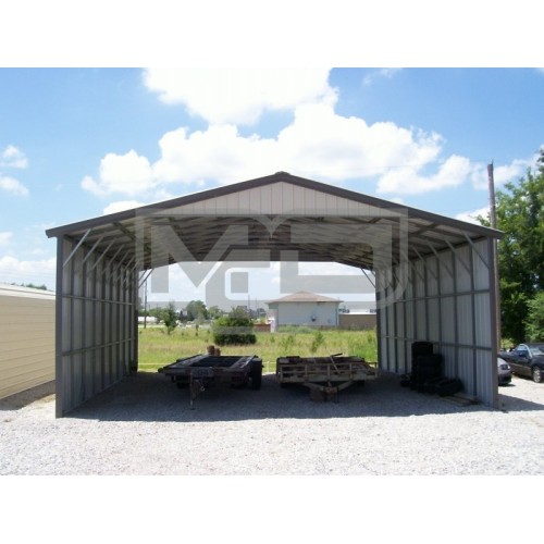 Carport | Vertical Roof | 30W x 36L x 12H Triple-Wide