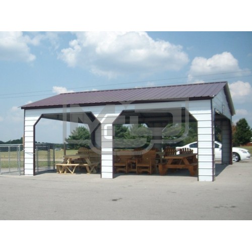 Carport | Vertical Roof | 24W x 26L x 9H` | Pavilion Carport