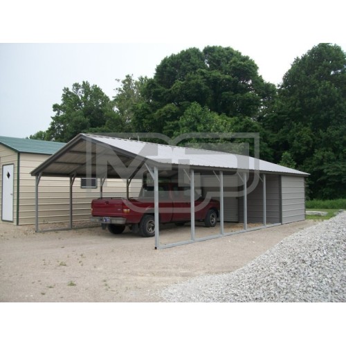 Carport | Vertical Roof | 18W x 36L x 7H Utility