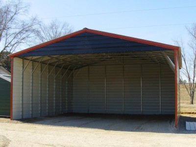 Carport | Vertical Roof | 30W x 31L x 12H Triple-Wide