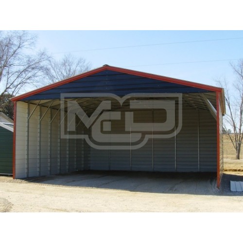 Carport | Vertical Roof | 30W x 31L x 12H Triple-Wide