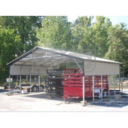 Carport | Vertical Roof | 26W x 21L x 8H Triple-Wide