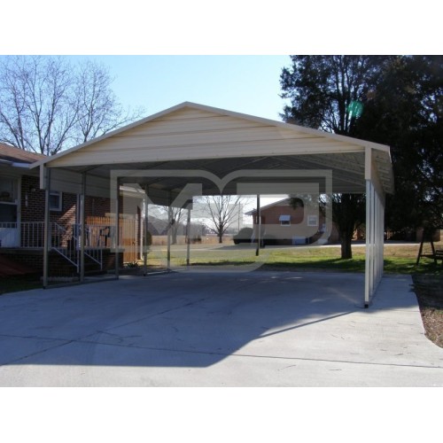 Carport | Boxed Eave Roof | 20W x 26L x 8H` | 2 Gables | 2 18