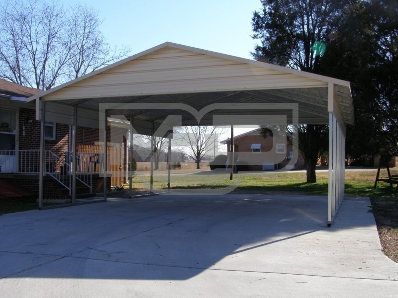 Carport | Boxed Eave Roof | 20W x 26L x 8H | 2 Gables | 2 18 Panels Carport | Boxed Eave Roof | 20W x 26L x 8H | 2 Gables | 2 18 Panels