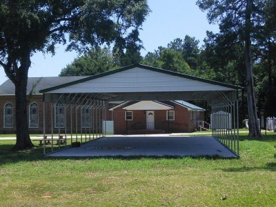 Carport | Vertical Roof | 30W x 51L x 10H` | 2 Gables | 2 18