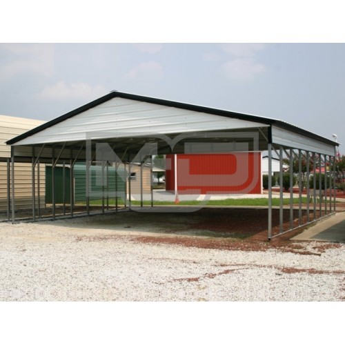 Carport | Vertical Roof | 30W x 36L x 8H Triple-Wide Shelter