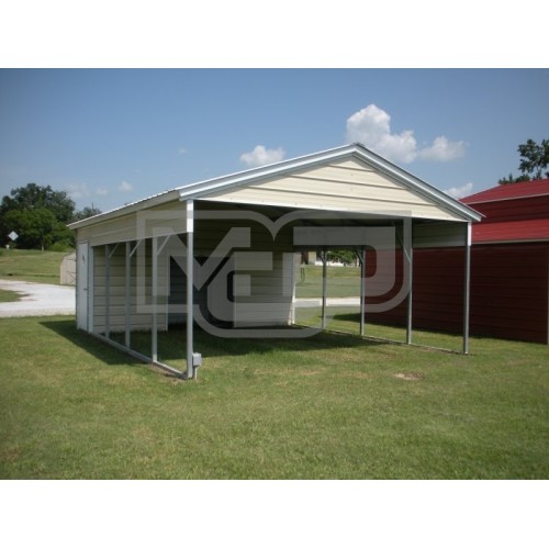 Carport | Vertical Roof | 20W x 26L x 7H Utility