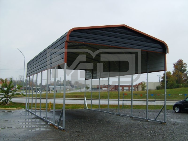 Carport | Regular Roof | 20W x 36L x 12H | RV Motorhome Carport Shelter