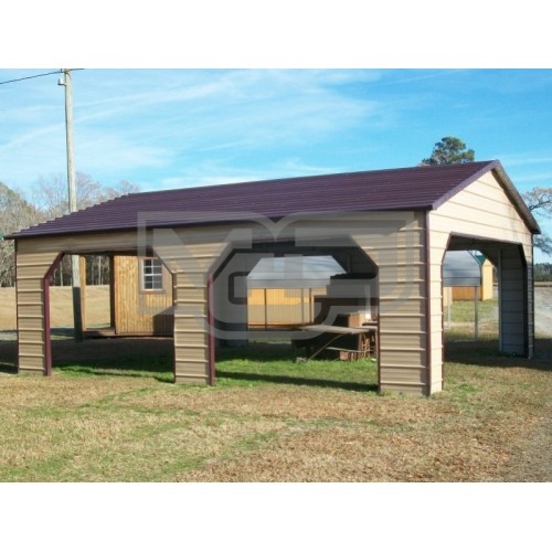 Carport | Boxed Eave Roof | 24W x 26L x 9H` | Pavilion Carport