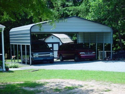 Carport | Regular Roof | 24W x 26L x 9H` | 2 Panels | 2 Gables |