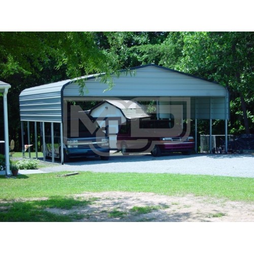 Carport | Regular Roof | 24W x 26L x 9H` | 2 Panels | 2 Gables |