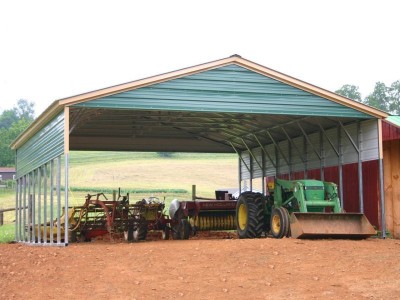 Carport | Vertical Roof | 30W x 36L x 8H Triple-Wide