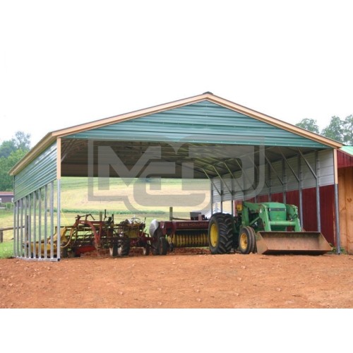 Carport | Vertical Roof | 30W x 36L x 8H Triple-Wide