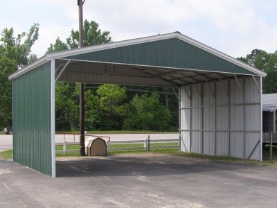 Carport | Vertical Roof | 30W x 21L x 10H Triple-Wide