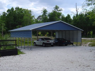 Carport | Boxed Eave Roof | 30W x 26L x 8H Triple-Wide