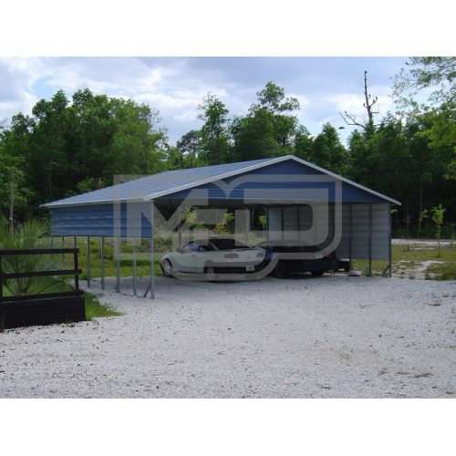 Carport | Boxed Eave Roof | 30W x 26L x 8H Triple-Wide