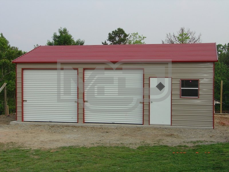 Garage | Boxed Eave Roof | 22W x 36L x 9H |  Side Entry Garage